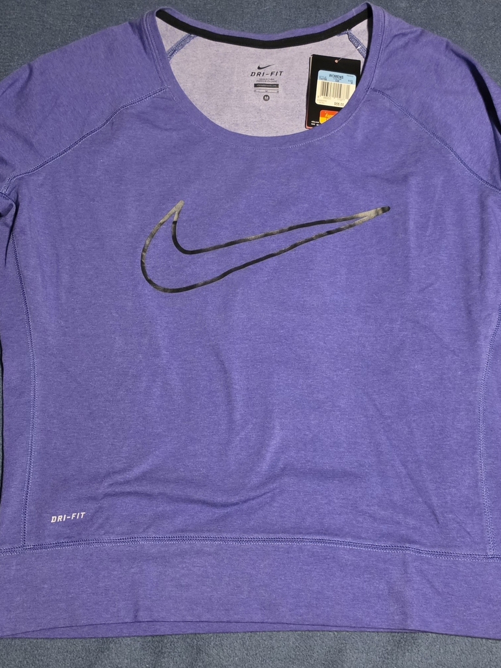 Nike Purple Dri-FIT Scoop Neck Athletic Top